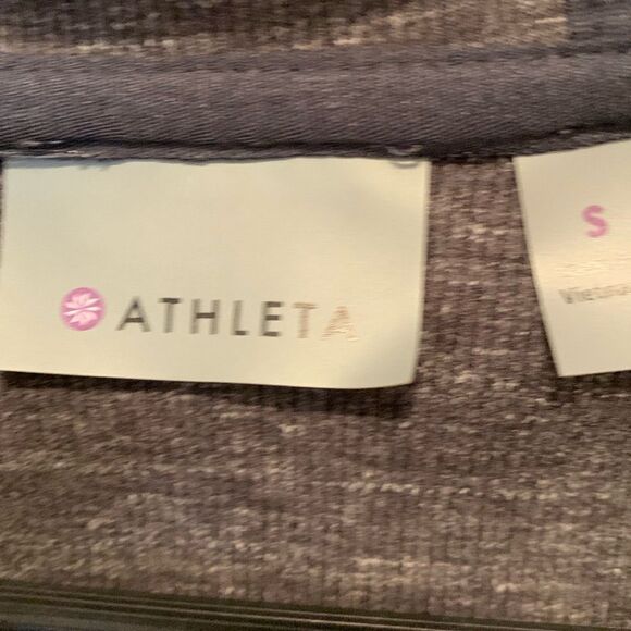 Athleta CYA Grey Strength Hoodie Jacket - Full Zip, Long Sweatshirt - Small - Picture 5 of 7
